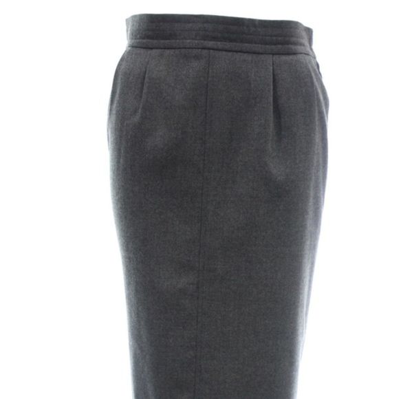 SAINT LAURENT RIVE GAUCHE GREY WOOL SKIRT SIZE 10
